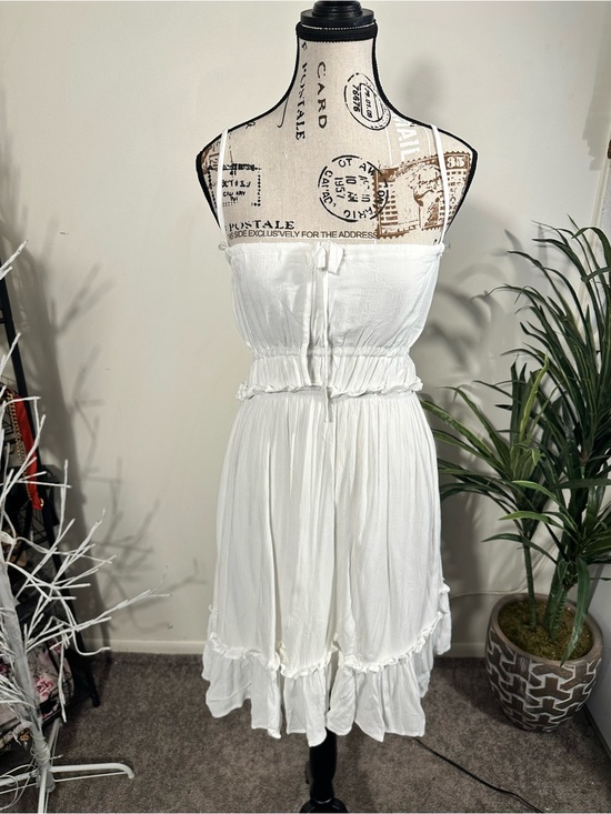 HYFVE Dresses & Skirts - HYFVE- White Spaghetti-Strap Ruffle Dress